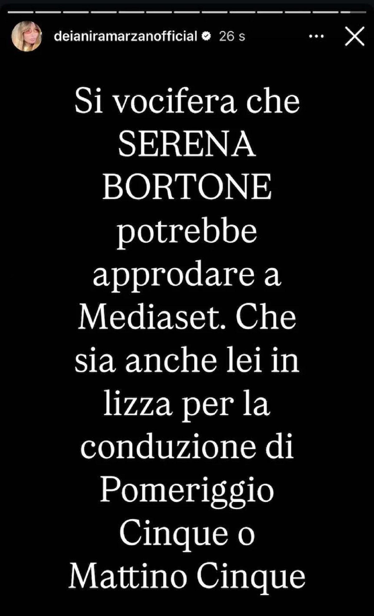 Nuova conduttrice a Pomeriggio Cinque