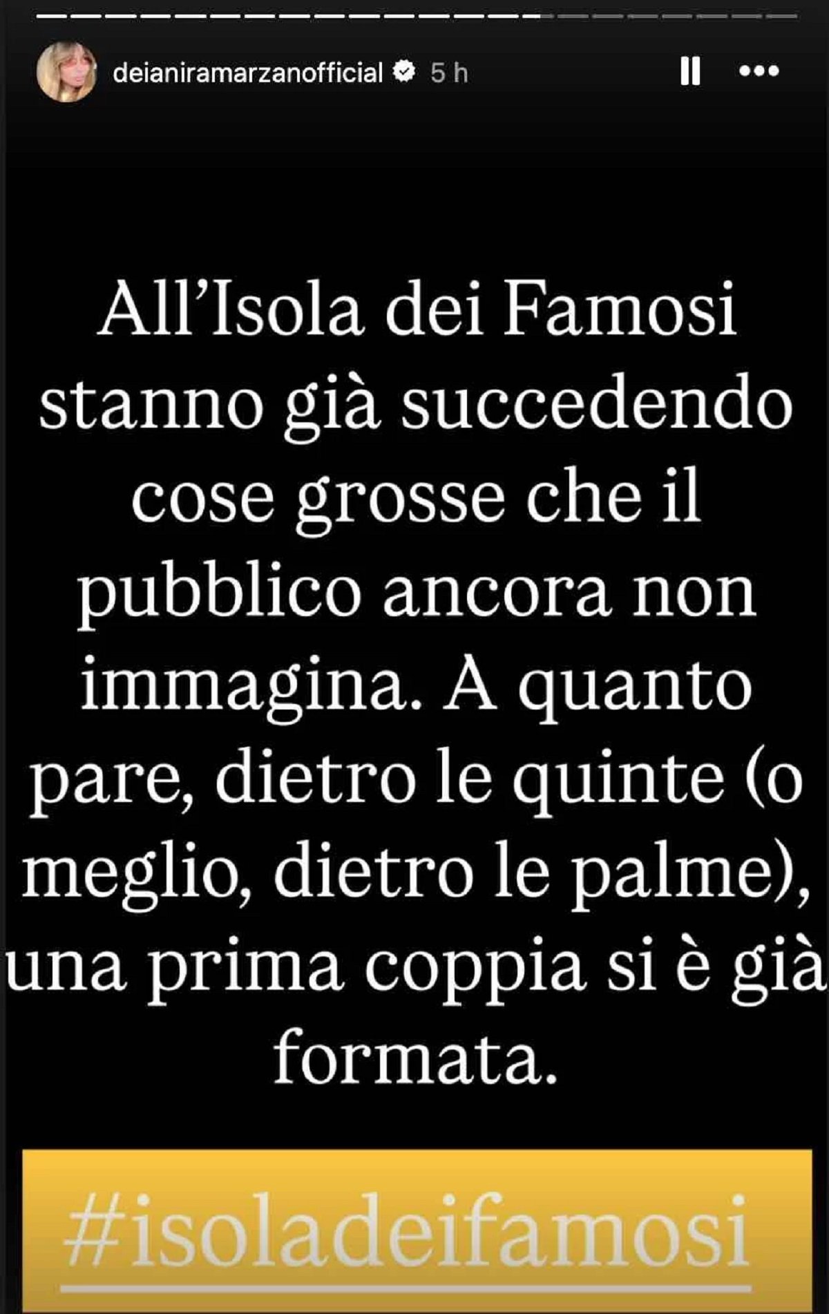 prima coppia isola dei famosi 2025 naufraghi